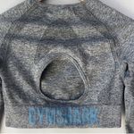 Gymshark  Dry Flex Crop Top Gray Logo Gym Shirt Photo 4