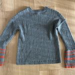 Jack by BB Dakota  Gray and Orange Striped Sweater Photo 3