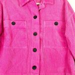 ZARA  Short Corduroy Overshirt Jacket Size XS Bubblegum Pink Oversized Cotton Photo 2