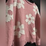 Pretty Flower Pearl Sweater Women’s Sz Small EUC Pink Photo 3