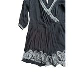 Ann Taylor LOFT Black White Embroidered Romper Size XL Photo 5