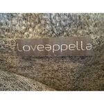 Loveappella  Gray Cowl Neck Sweater W/Asymetrical Hemline Athelisure Photo 3