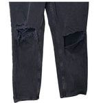 Abercrombie & Fitch 90s Straight Ultra High Rise Jeans Black Distressed Size 29s Photo 3