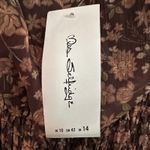 Miss Selfridge Prairie Boho Smocked Dress Womens 10 Purple Floral Peasant Hippie Photo 3