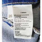 L'Agence El Matador French Slim Fit Fremont Gold Glitter Coated Jean Size 26 NEW Photo 7