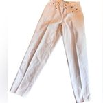 VTG 80’s Zena High Waisted 100% Cotton Jeans Sz 8 Pastel Light Pink Taper Leg Photo 0