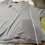 Lulus Lulu’s Grey Vneck Sweater Longsleeve Photo 5