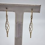 Gold Plated Sterling Silver Dangling Swirl Earrings Photo 3