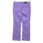 H&M Purple Pastel Jeans Flare Low Waist Denim Womens 8 Stretch Spring Boho NWT Photo 1