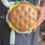 Authentic Kate spade Leather Burger zip around embellished Crossbody Brown Photo 7