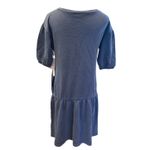 Caslon  Women's Blue Drop Waist French Terry Sweatshirt Short Sleeve Dress XS NWT Photo 4