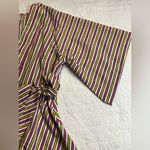 True Destiny tie front striped Vneck blouse Photo 4