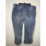 Nine West  Vintage America Boho Wide Leg Cropped Jeans Plus Size 22W 36 Blue Photo 1