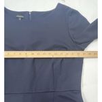 Talbots  Ponte Knit Fit & Flare Dress Size 14 Navy Blue Career Classic Stretch Photo 9