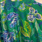 Lilly Pulitzer Niki WOMENS SIZE 6 Vibrant Green and Blue One shoulder romper Photo 3