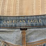 American Eagle Outfitters Stretch Mom Jean High Rise Cut Off Denim Shorts 0 Photo 2