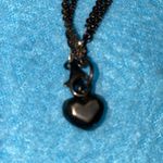 MILOR ITIALY .925 chocolate vermeil sterling silver chain puffy heart anklet Brown Photo 4