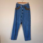 Vintage Y2K Crazy Larry Blue Mom Jeans Womens 10 Animal Print Detail Fall Denim Photo 11