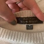 Blue Blush Pastel Stripped Sweater Photo 2