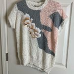 Western Connection Floral Knit Sweater 80’s vintage size medium White Photo 1