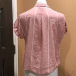 Lucky Brand  pink striped button up short sleeve shirt Photo 3