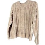 Cynthia Rowley  Chunky Knit Pink Sweater with Pearls Pullover Girly Coquette Sz M Photo 0