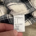 American Eagle Womens M Plaid Amazingly Soft Flannel Balloon Sleeve Button Down Photo 2