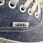 Vans  Unisex Chambray Denim  Blue Lace Up Lowpro Sneakers Size 8.5 Men/10 Women Photo 6