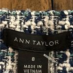 Ann Taylor Blue Tweed Fringe Boatneck Pullover Top Size 8 New with Tags 98.00 Photo 8