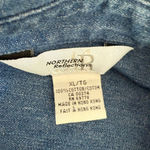 Vintage Northern Tradition Snowman Denim Chambray Button Up Shirt XL Blue Photo 8