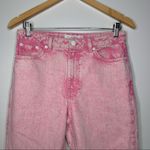 Topshop  Nordstrom Pink Acid Wash High Rise Mom Jeans Size 28 Photo 7