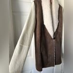 Simply Noelle Faux Suede Sherpa & Knit Sweater Jacket women Size XS Photo 4