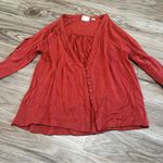 Anthropologie Postmark Anthropologies Hellebore Cold Shoulder 3/4 Sleeve Blouse Top; X-Small Photo 1