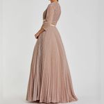 Mac Duggal  Pink Shimmering Pleated 3/4 Sleeve Ball Gown 30700 Women’s Sz 10 Photo 4