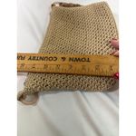The Sak  Crochet Shoulder Bag Boho Hippie Crossbody Flap Top Zip Closure Tan Photo 11