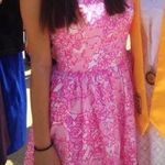 Lilly Pulitzer Pink And White Strapless Lily Dress Photo 0