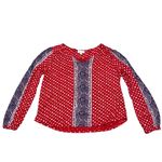 Lucky Brand Red Bandana Women’s Long Sleeve Top Photo 1