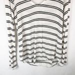 Splendid  Small Top Striped Black White Scoop‎ Neck Long Sleeve Knit Popover 181 Photo 3