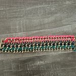 Victoria's Secret Gold Multi Strand Braided Fabric Chain Bracelet Angel Wings Photo 1