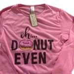 Mayfair NEW Pajama Oh Donuts Long Sleeve Top Small Pink Photo 1