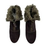Sporto Capri Faux Fur Snow Boots Suede Wedge Brown Size 7.5M Photo 3
