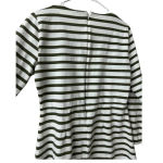 J.Crew Olive Green & White Stripped Fit & Flare Long sleeve cotton Dress Photo 7