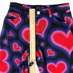 Delia's Dolls Kill Y2K Heart Low Rise Black Purple Red Pink Flare Jeans size XS Photo 3