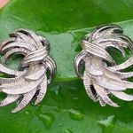 Vintage Dark Gray/Silver Spiky Textured Clip Photo 0