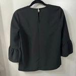 Madewell  Blouse Bell Sleeve Black Dressy Work Top Office Shirt Women’s Size XXS Photo 6
