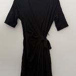 QUINCE XS Black Wrap Dress Photo 0