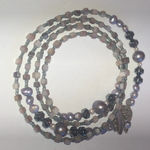 Silpada  Sterling Silver Gray Pearl Beaded Vintage Necklace Photo 6