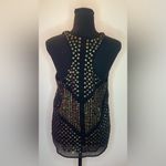 EXPRESS - Y2k black tank top with gold detailing Size S Photo 2
