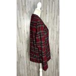 Chadwick's NEW  Women's Plaid Wool Blazer Red‎ Size 12P Mid-Length Jacket Photo 1
