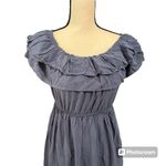 Anna Kaci Women's Blue Off Shoulder Ruffle Tiered Slate Goddess Maxi Dress Sz S Photo 1